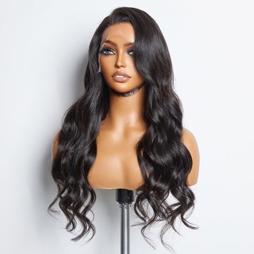 Glueless Pre-bleached Body Wave 13x4 Transparent Lace Front Wig