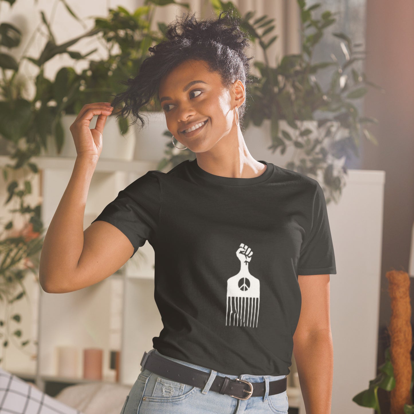 Black Power Hair Pick Unisex T-Shirt