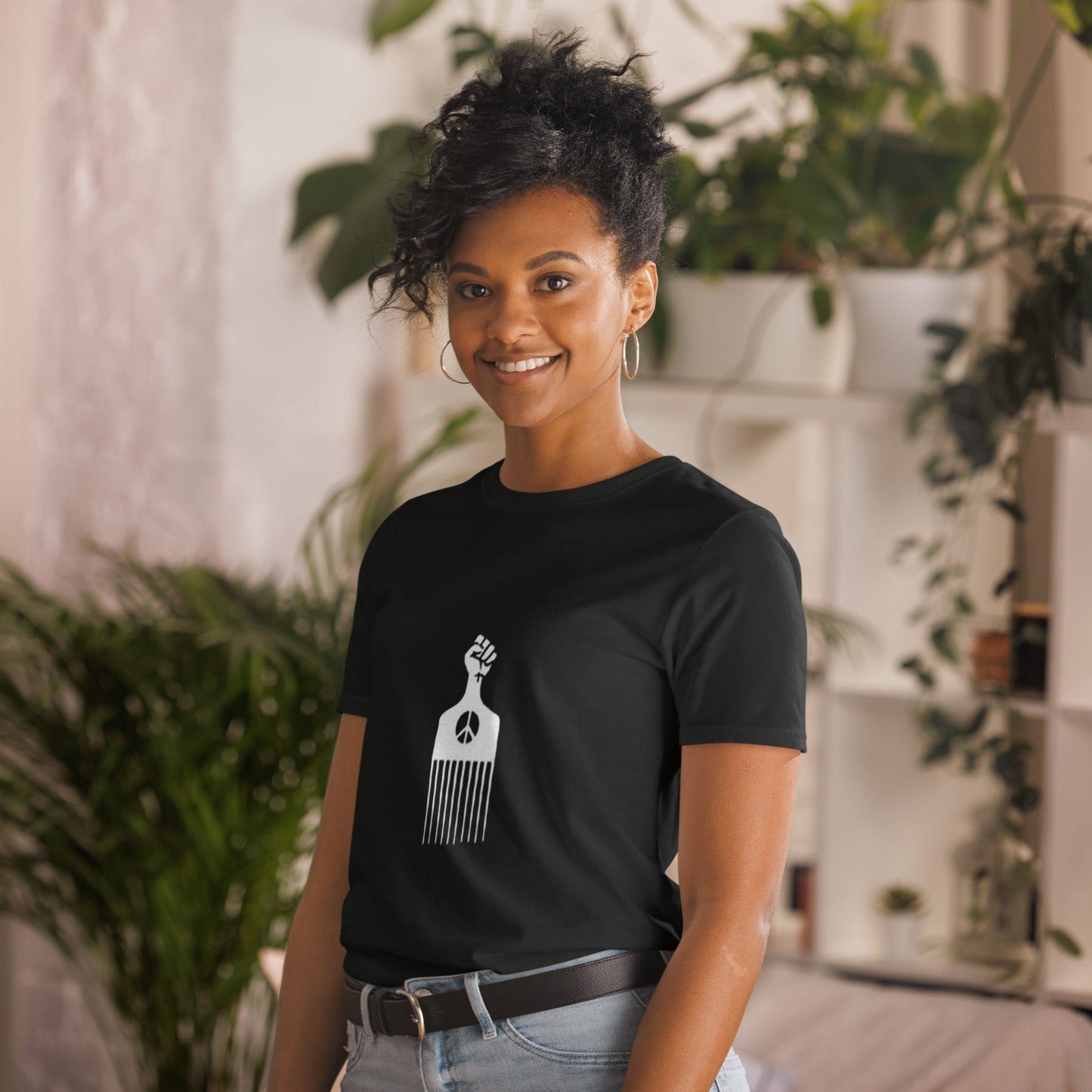 Black Power Hair Pick Unisex T-Shirt
