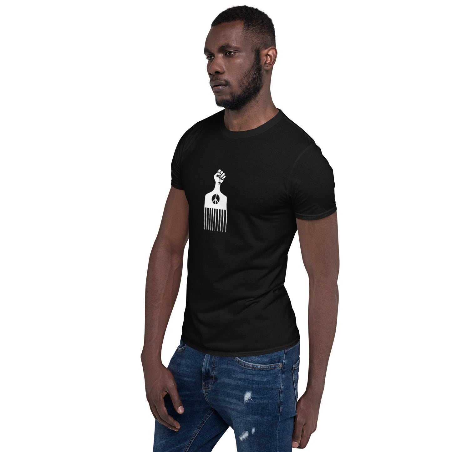 Black Power Hair Pick Short-Sleeve Unisex T-Shirt