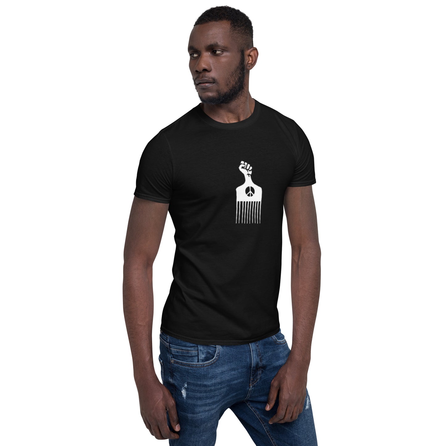 Black Power Hair Pick Short-Sleeve Unisex T-Shirt