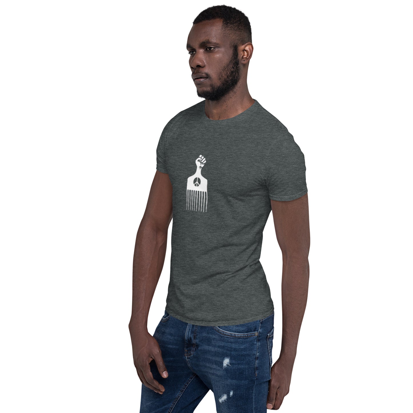 Black Power Hair Pick Short-Sleeve Unisex T-Shirt