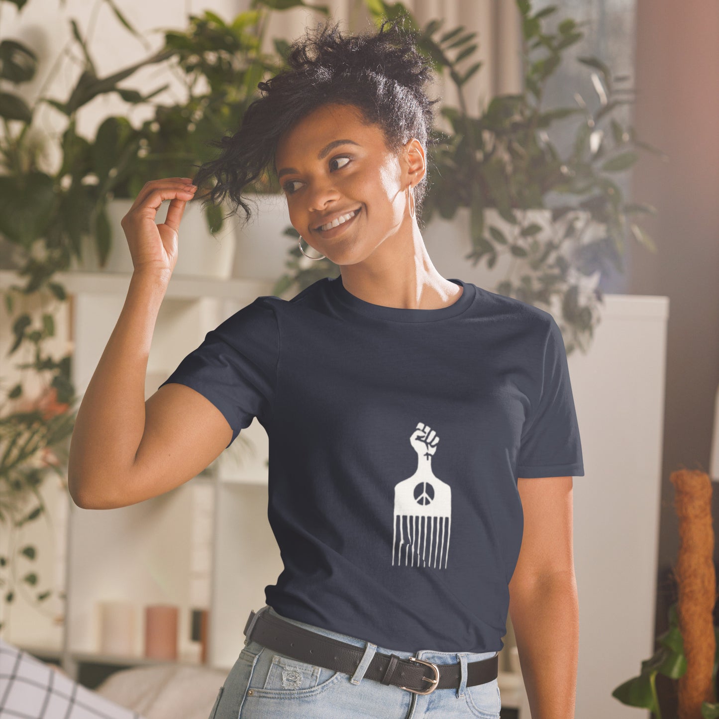Black Power Hair Pick Unisex T-Shirt