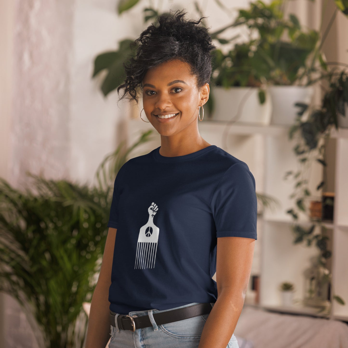 Black Power Hair Pick Unisex T-Shirt