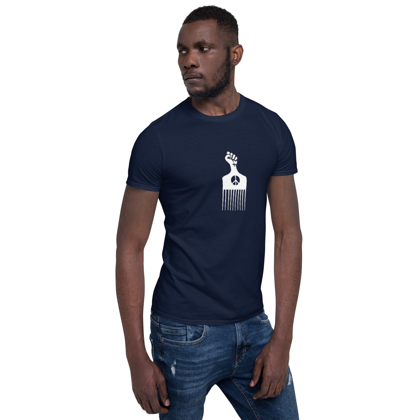 Black Power Hair Pick Short-Sleeve Unisex T-Shirt