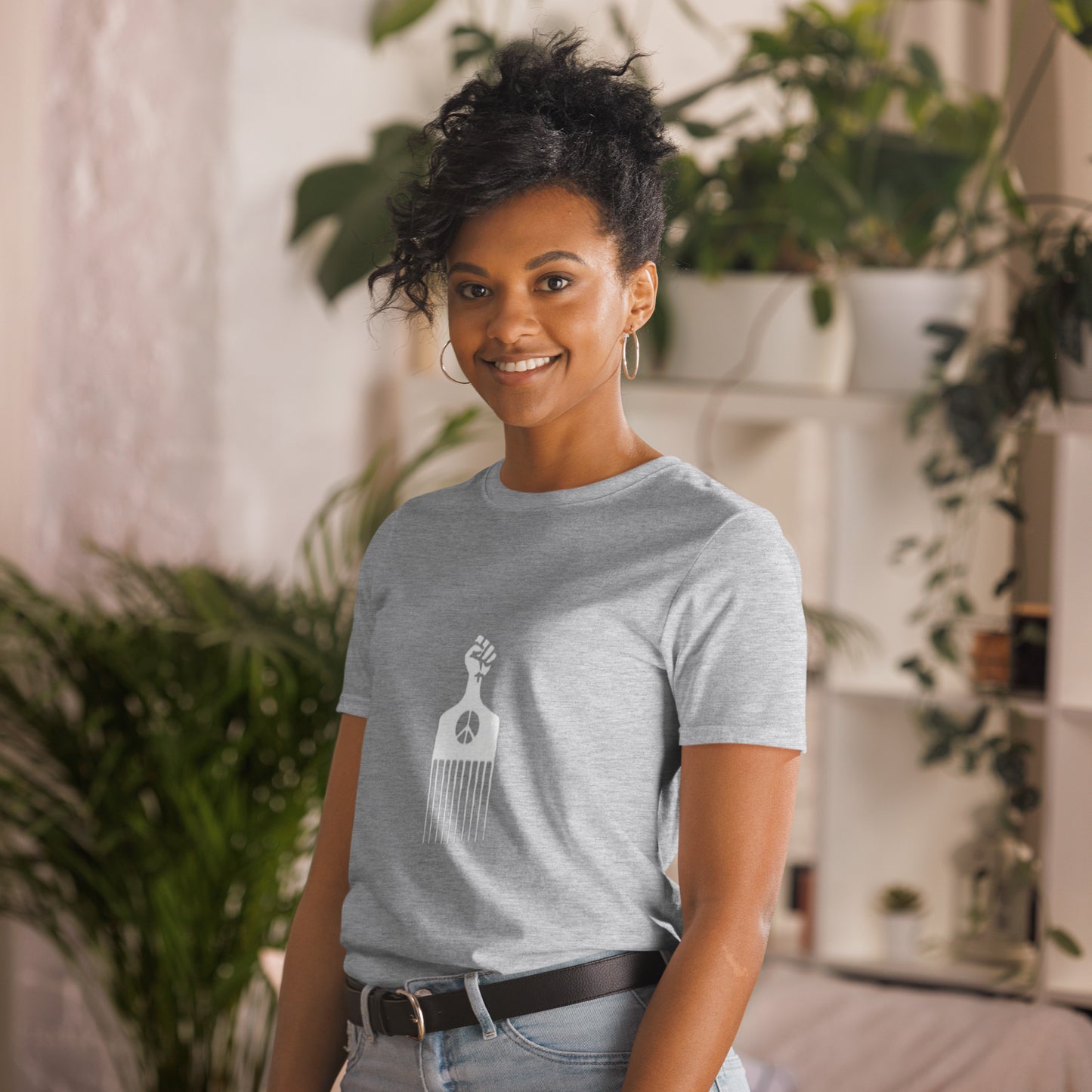 Black Power Hair Pick Unisex T-Shirt