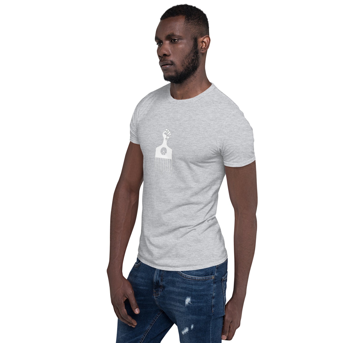 Black Power Hair Pick Short-Sleeve Unisex T-Shirt