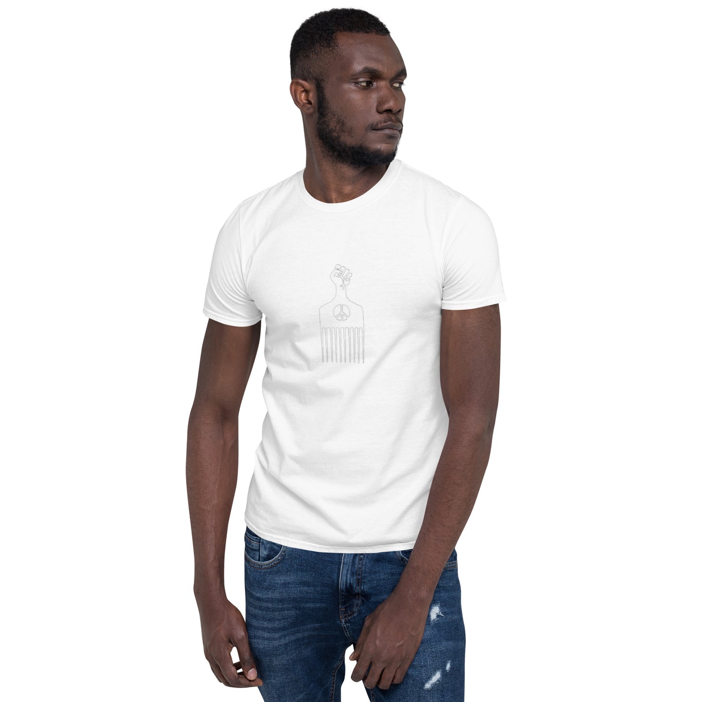 Black Power Hair Pick Short-Sleeve Unisex T-Shirt