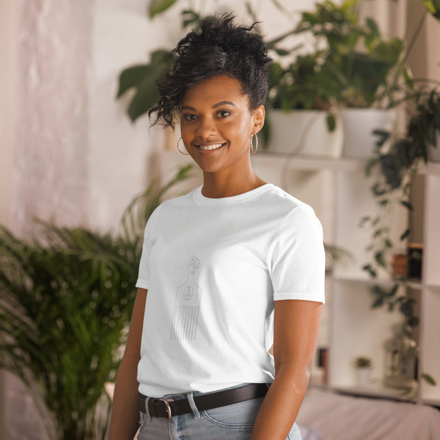 Black Power Hair Pick Unisex T-Shirt