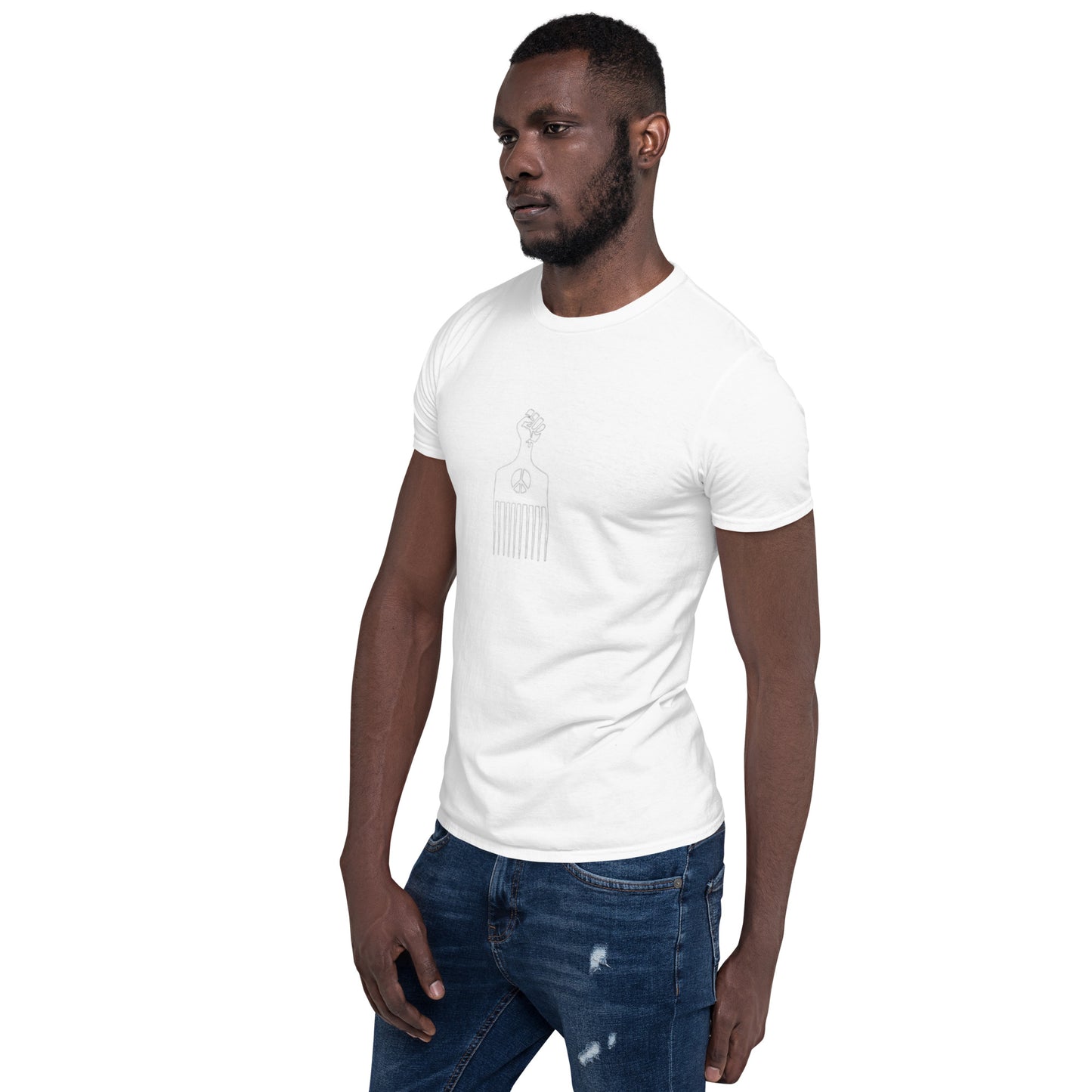 Black Power Hair Pick Short-Sleeve Unisex T-Shirt