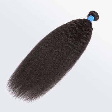 Kinky Straight Virgin Brazilian Hair #1B Natural Black