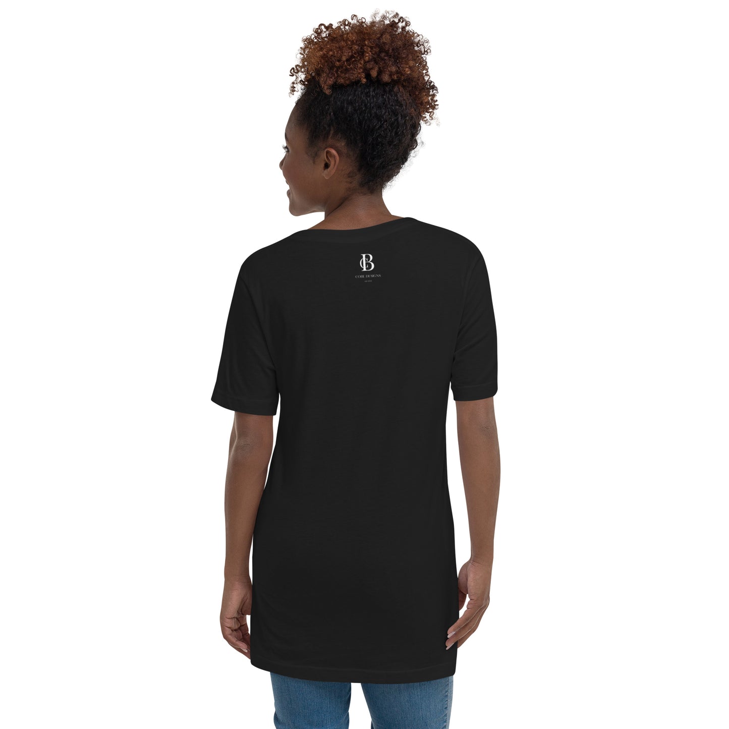 Meditate. Breathe. Be Still.Unisex Short Sleeve V-Neck T-Shirt