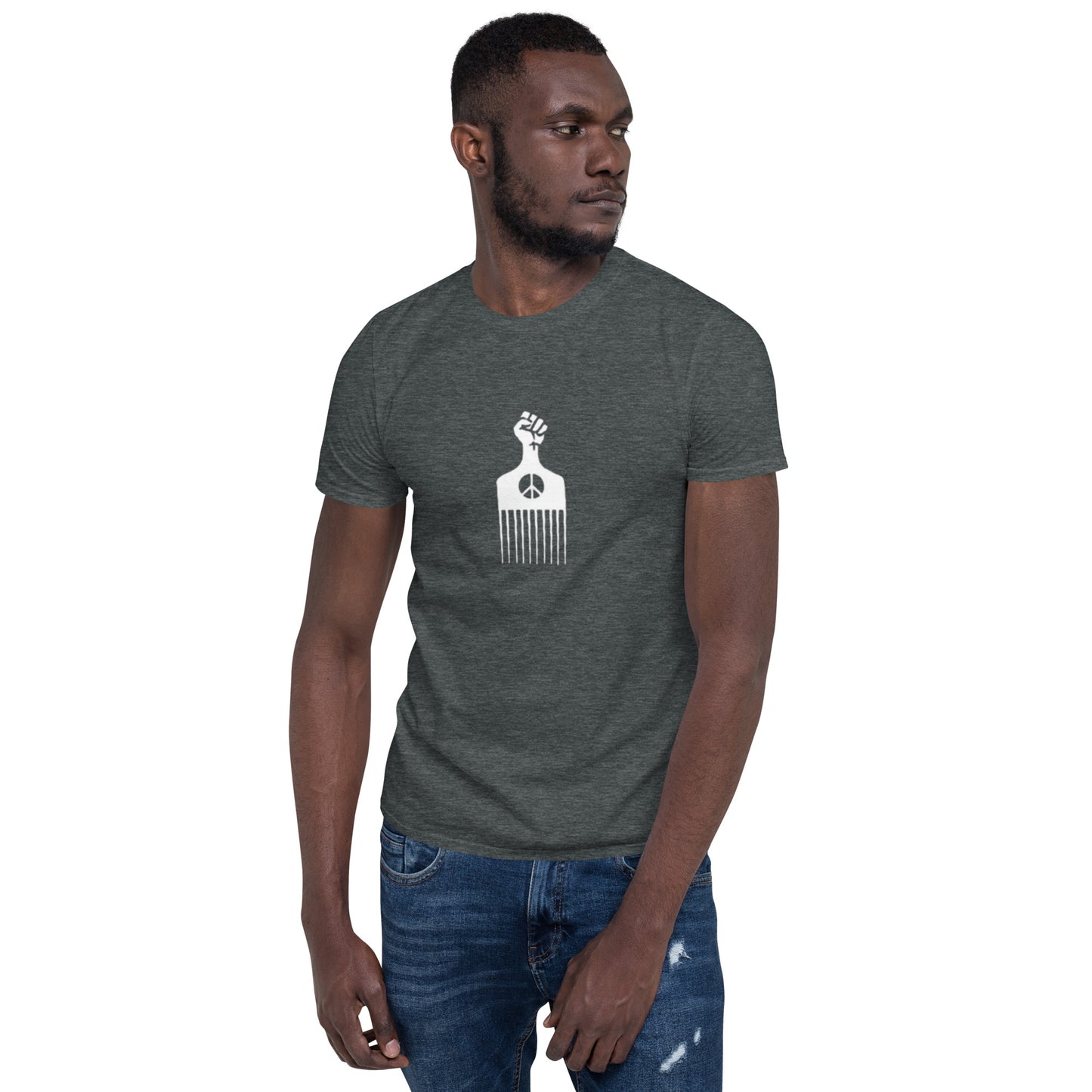 Black Power Hair Pick Short-Sleeve Unisex T-Shirt