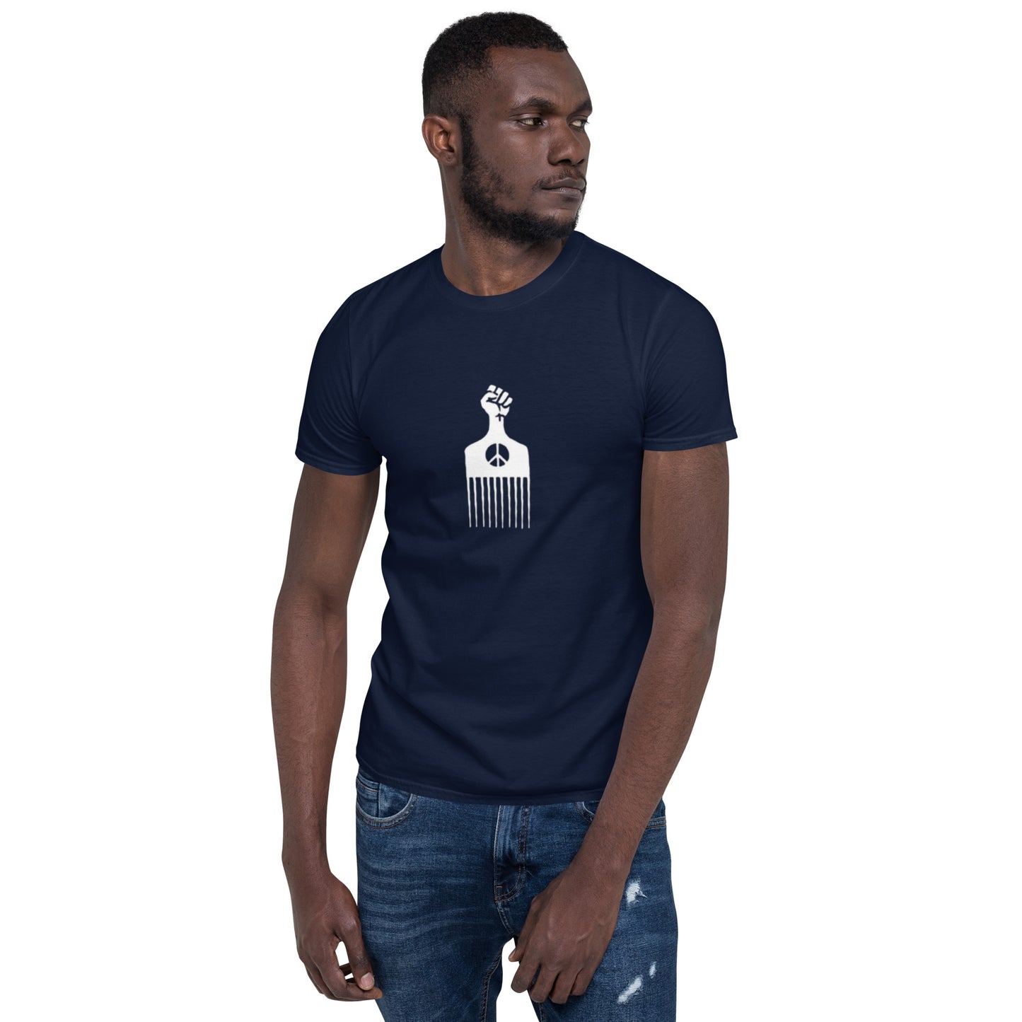 Black Power Hair Pick Short-Sleeve Unisex T-Shirt