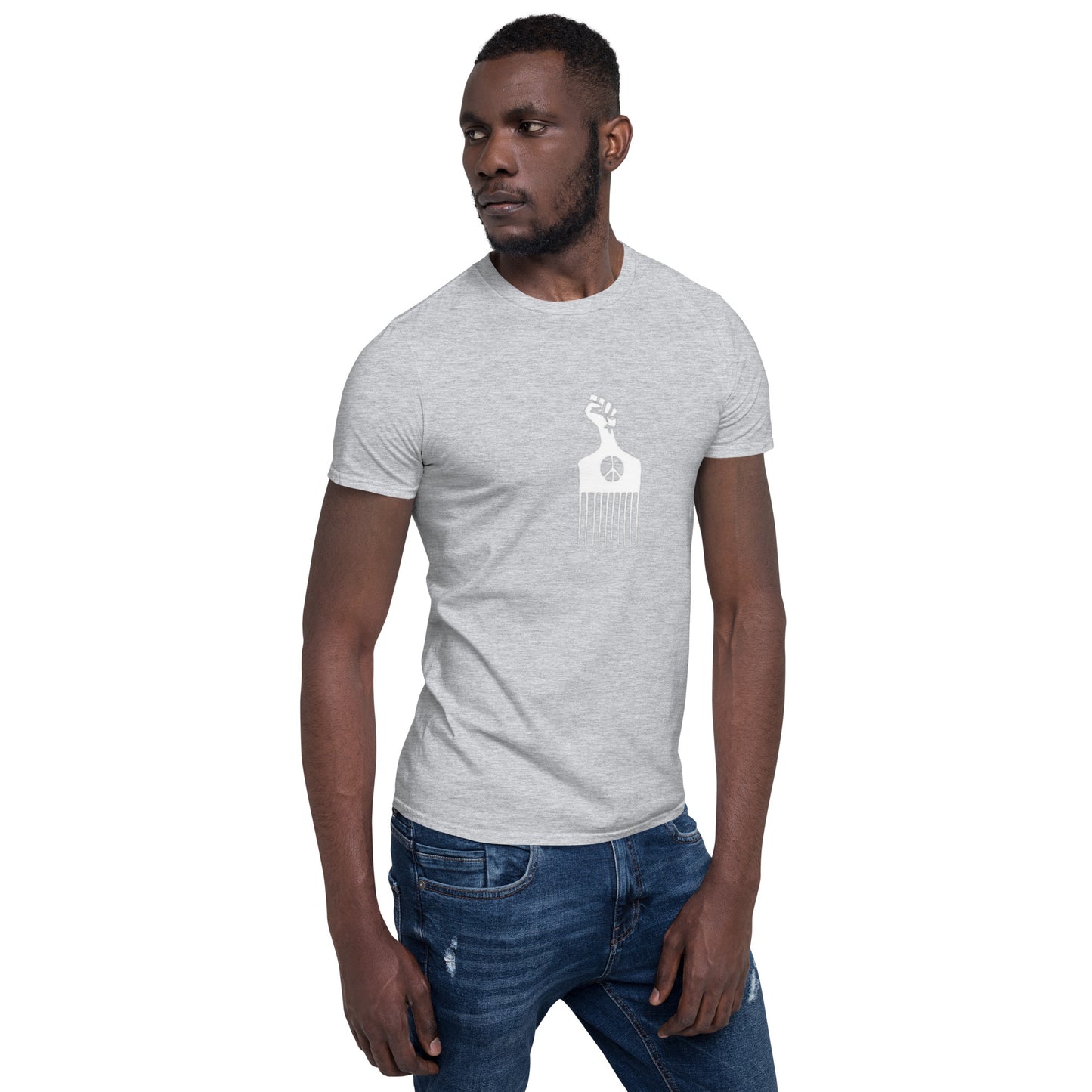 Black Power Hair Pick Short-Sleeve Unisex T-Shirt