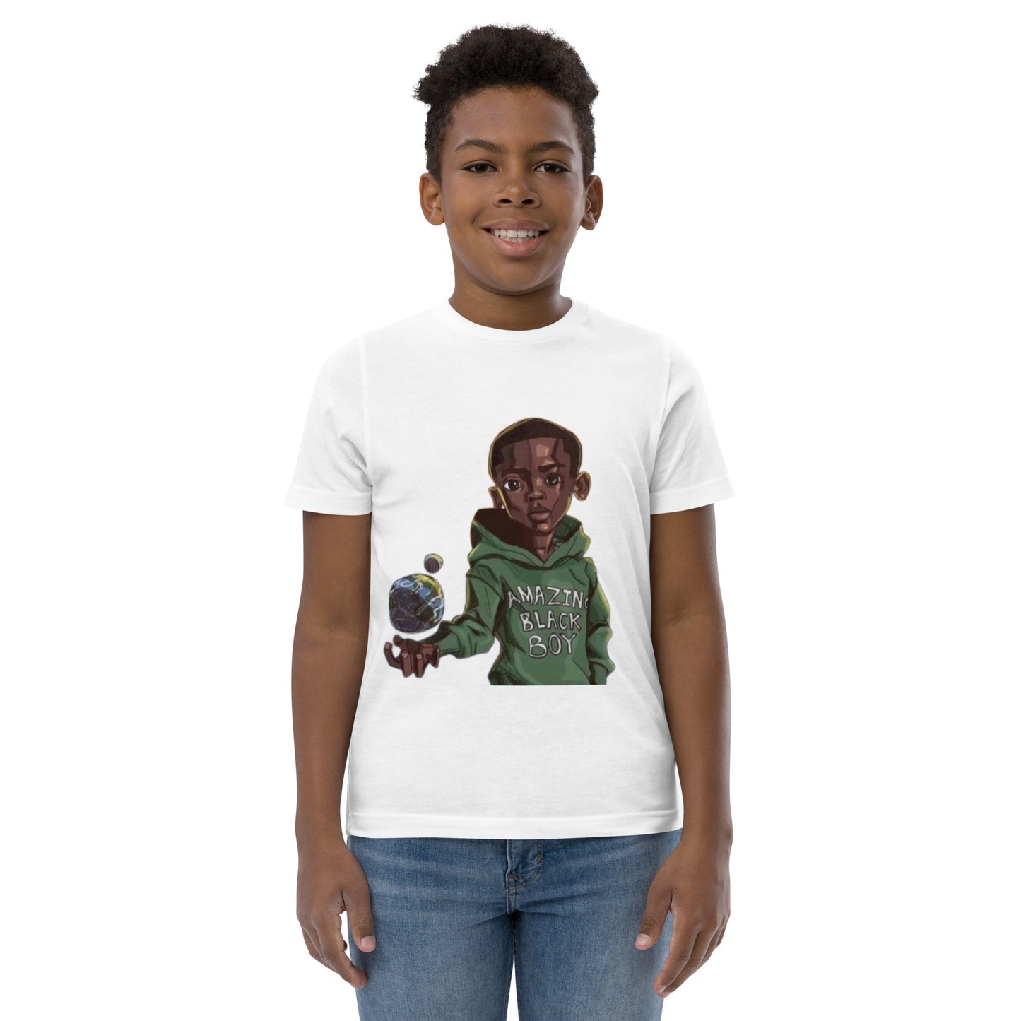 Amazing Black Boy Youth jersey t-shirt