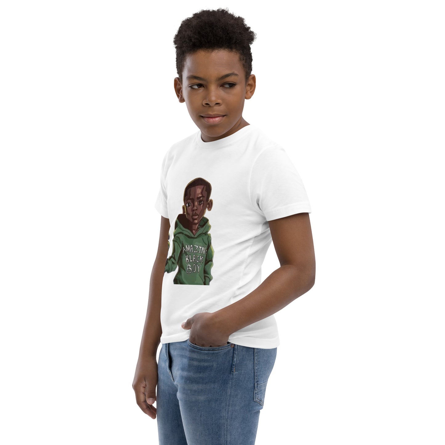 Amazing Black Boy Youth jersey t-shirt